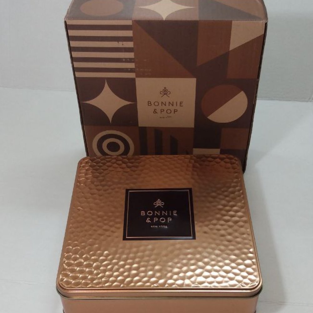 Bonnie & Pop New York Gourmet Chocolate Tin empty With Box & Container